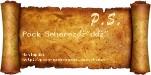 Pock Seherezádé névjegykártya